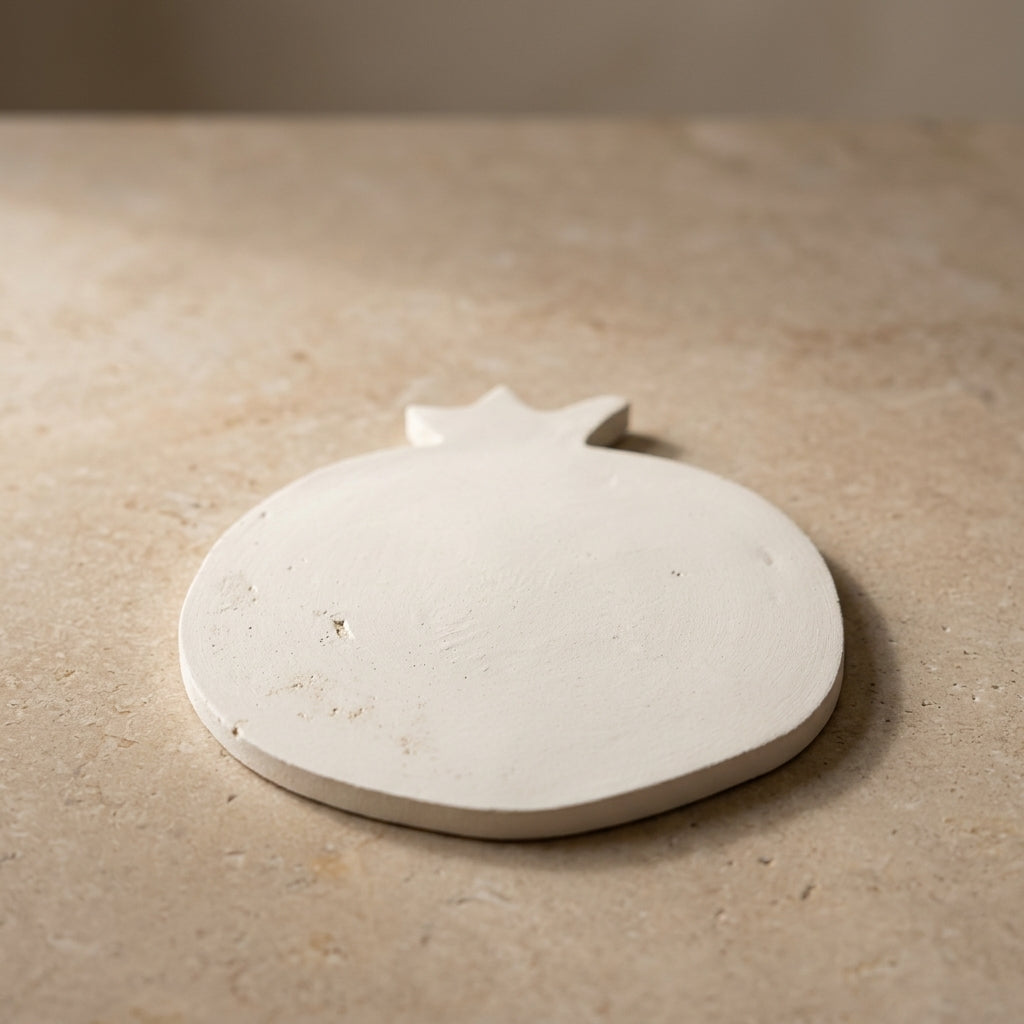 Handmade Concrete Small Pomegranate Judaica Decor and Tray