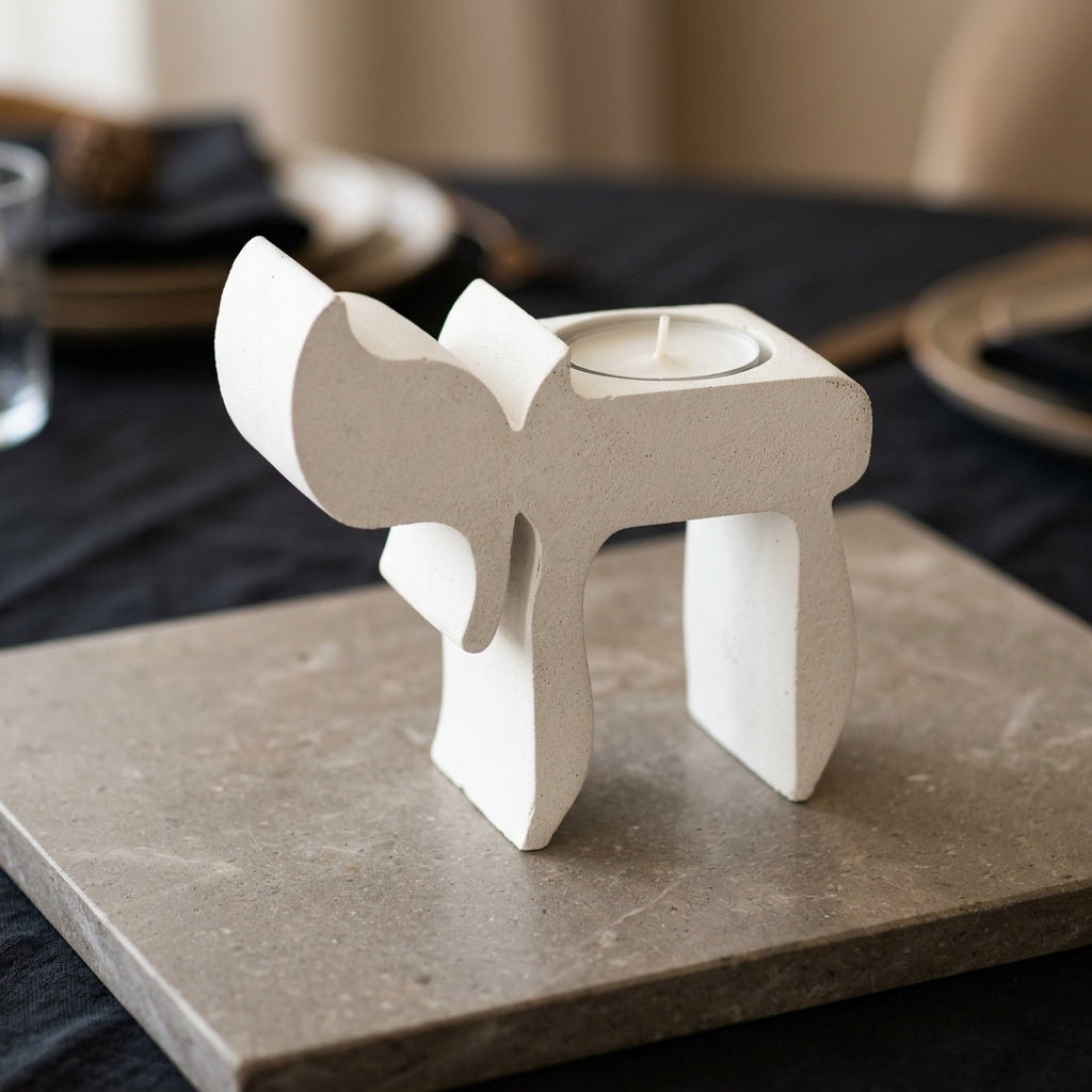 Modern Chai Concrete Tea Light Candle Holder