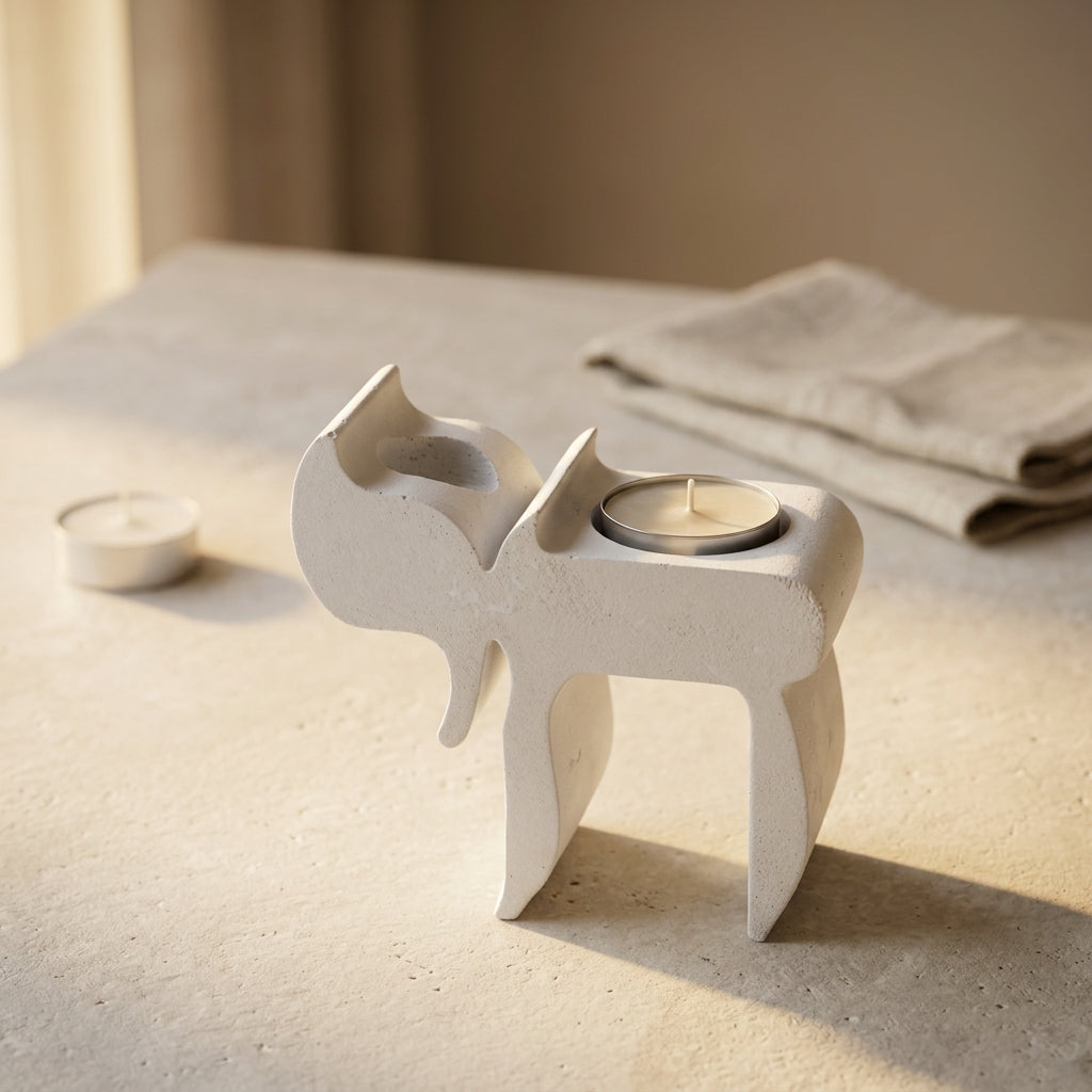 Modern Chai Concrete Tea Light Candle Holder