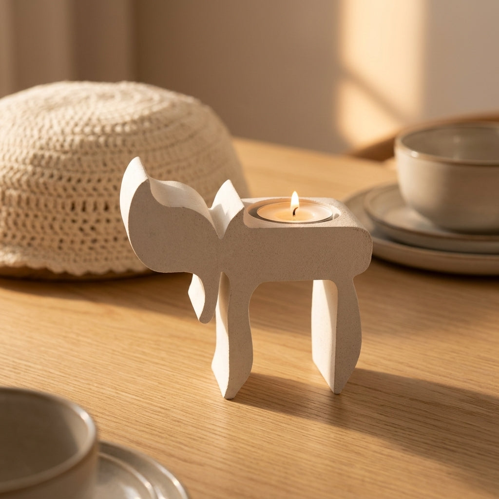 Modern Chai Concrete Tea Light Candle Holder