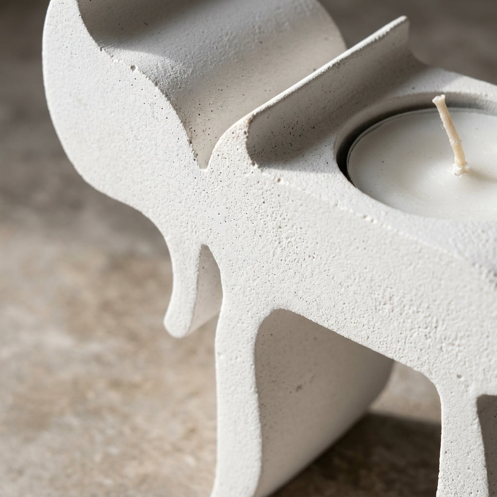 Modern Chai Concrete Tea Light Candle Holder