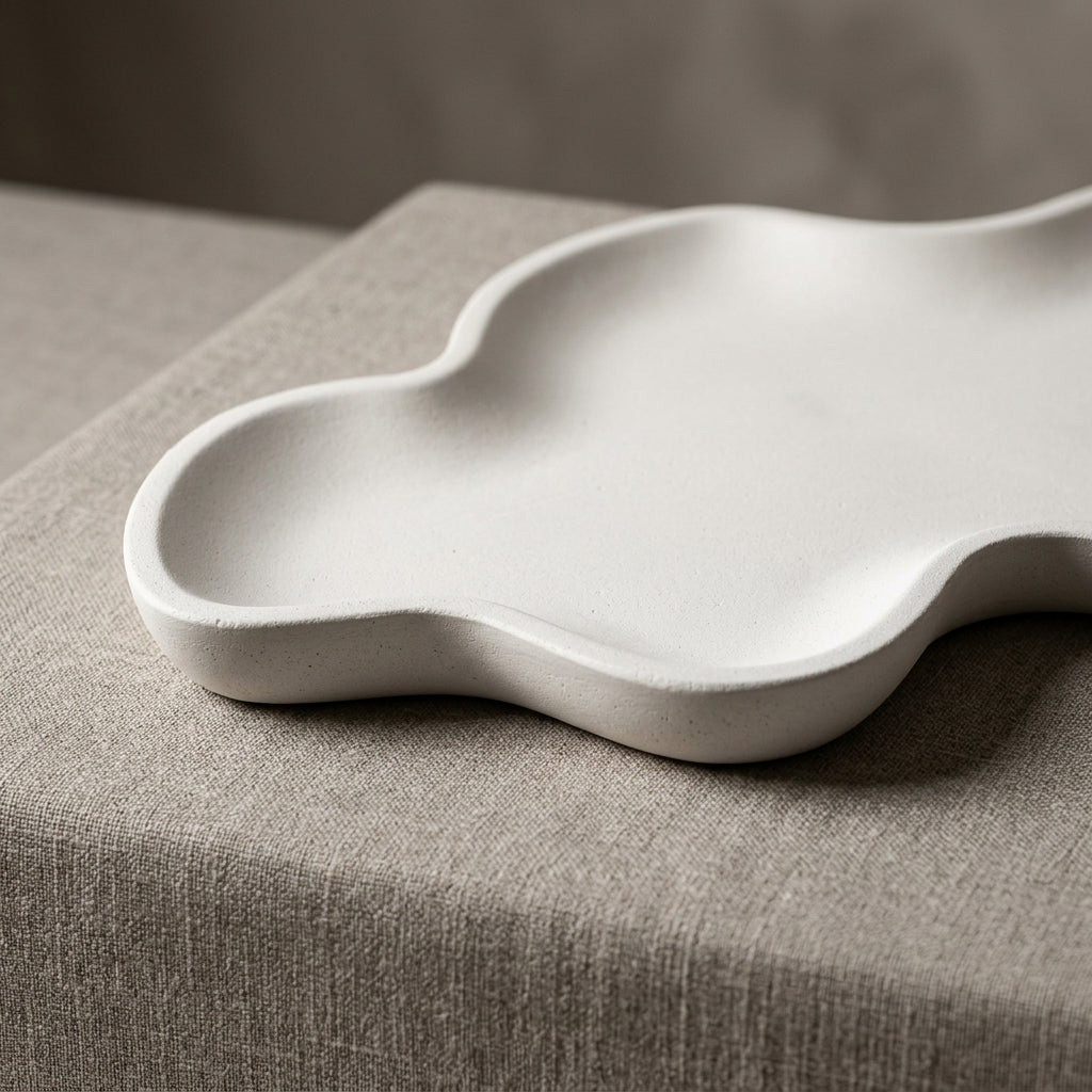 Organic Cloud Tray Shabbat Table Decor