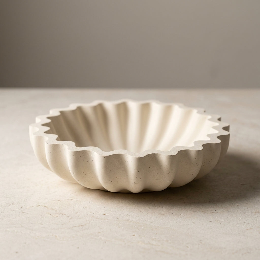 Petal Wave Concrete Bowl