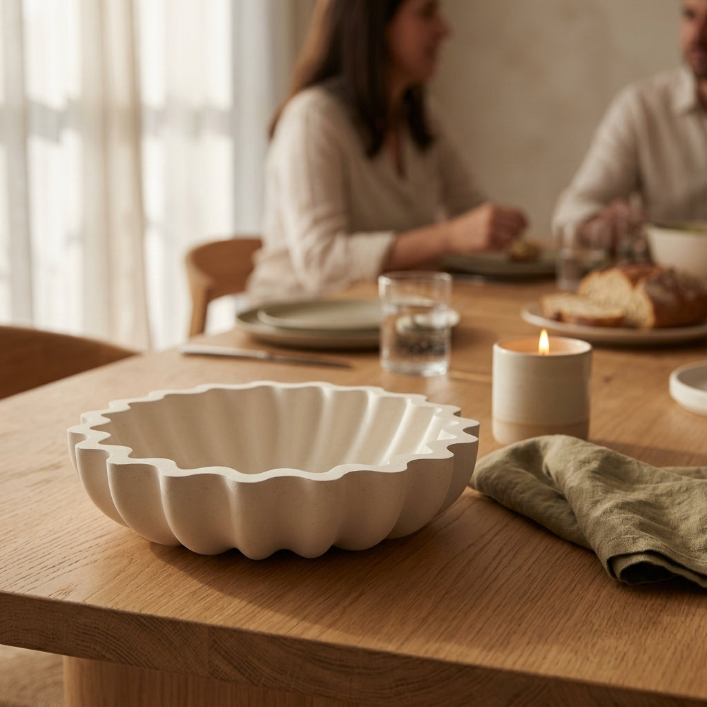 Petal Wave Concrete Bowl