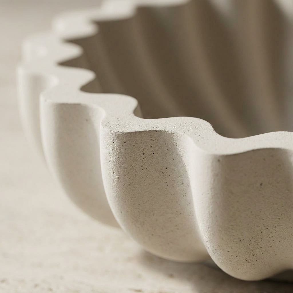 Petal Wave Concrete Bowl