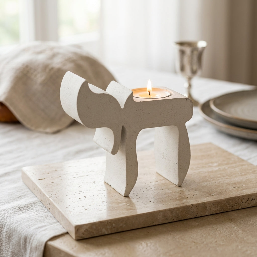 Modern Chai Concrete Tea Light Candle Holder