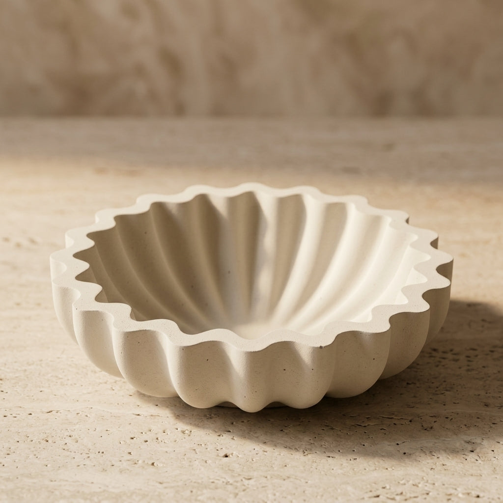 Petal Wave Concrete Bowl