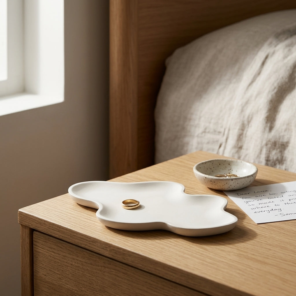Organic Cloud Tray Shabbat Table Decor
