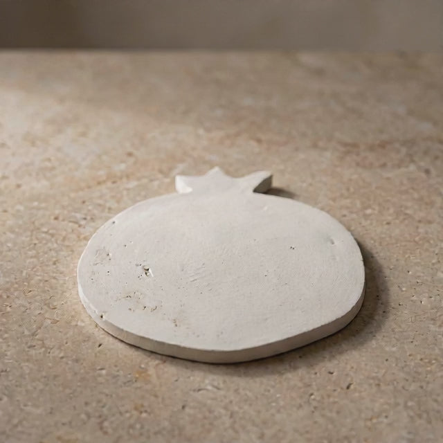 Handmade Concrete Small Pomegranate Judaica Decor and Tray